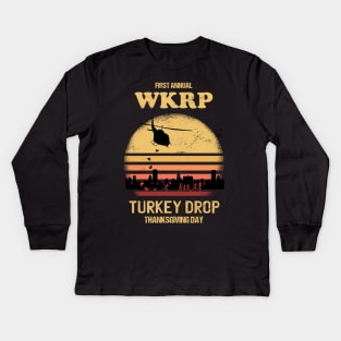 Wkrp Turkey Drop Kids Long Sleeve T-Shirt